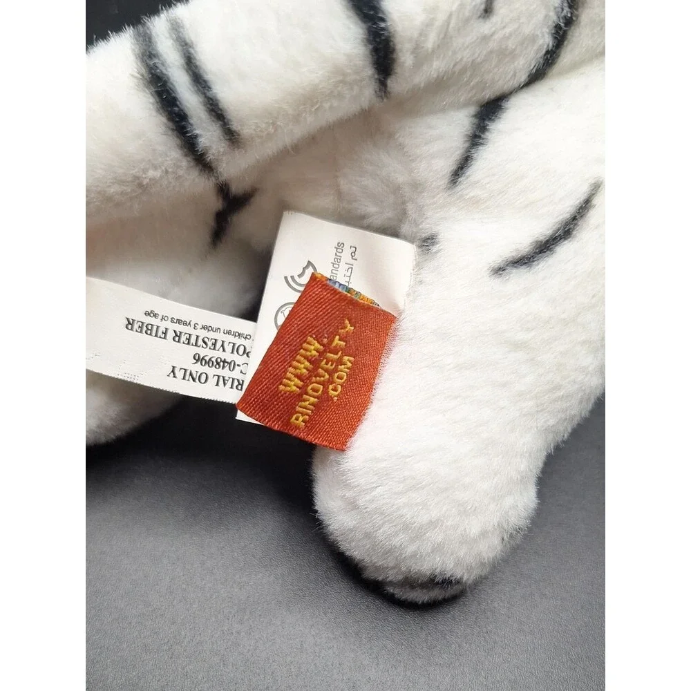 White and Black Striped Plush Tiger Adventure Planet